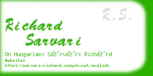 richard sarvari business card